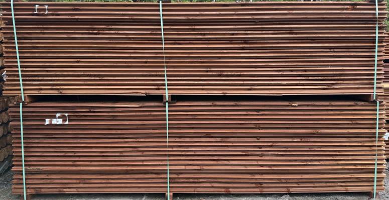 Photos Bardage Clin Faux Claire Voie 44 x 135 mm Trait� Classe 3 Marron